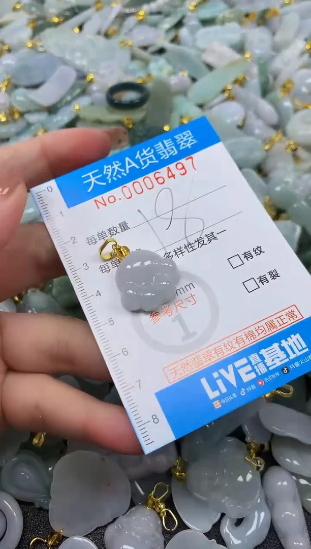 颈饰未镶嵌翡翠净货挂件-6497