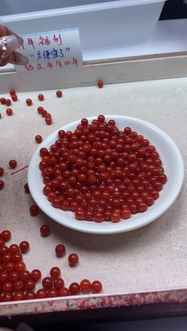 【闪购商品】南红玛瑙颈饰未镶嵌w1548满肉南红6mm*40颗