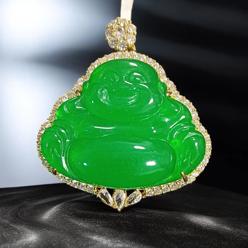 LX263绿色佛公吊坠