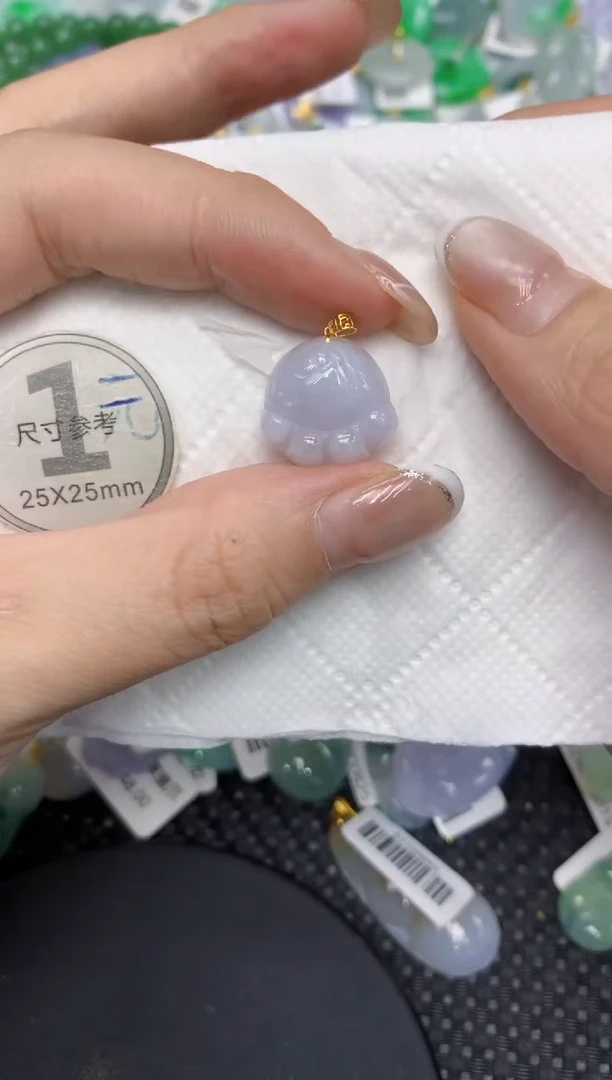 颈饰18K金镶嵌翡翠1111111