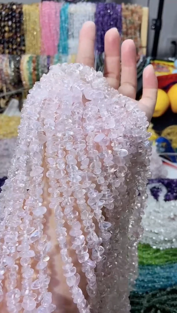 未镶嵌珠宝半成品水晶aaa粉水晶