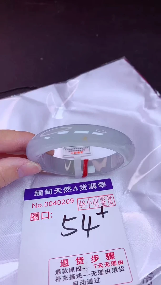 未镶嵌手镯翡翠54（48小时鉴赏期 ）