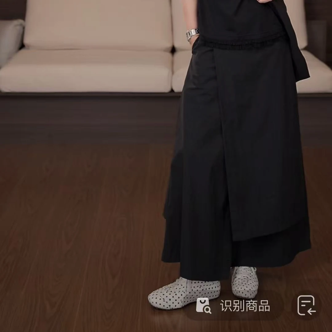 G26-151经典韩时尚休闲百搭款卡扣屁帘吊脚裤