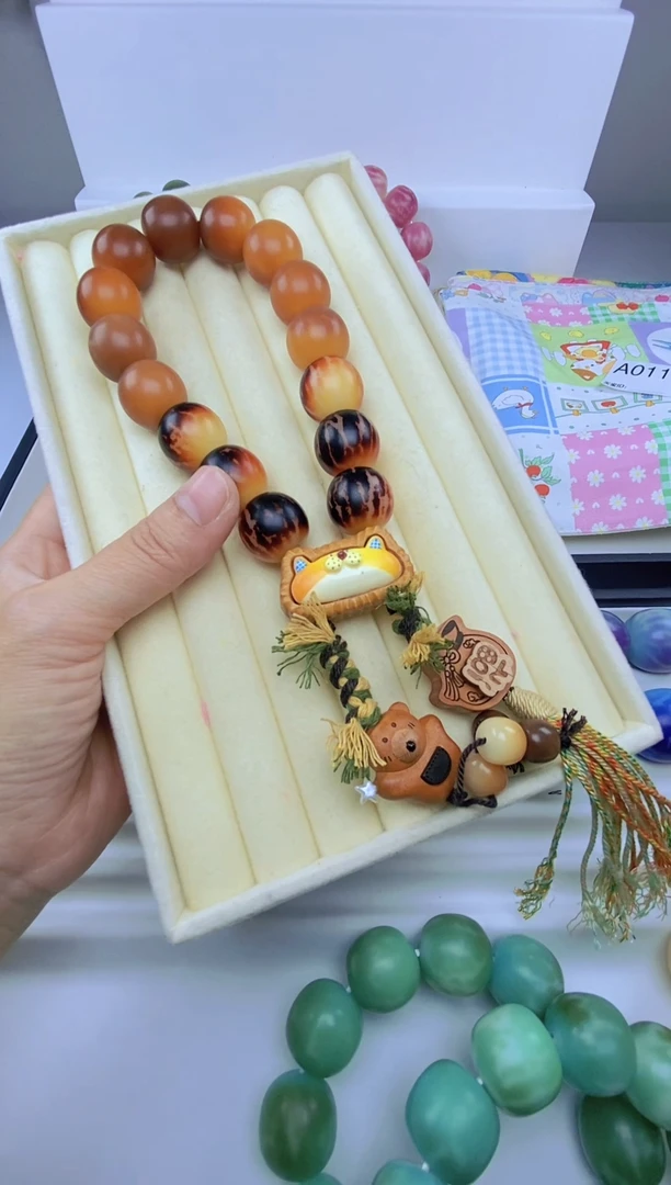 手串菩提根/象牙果卡22苹果珠微中