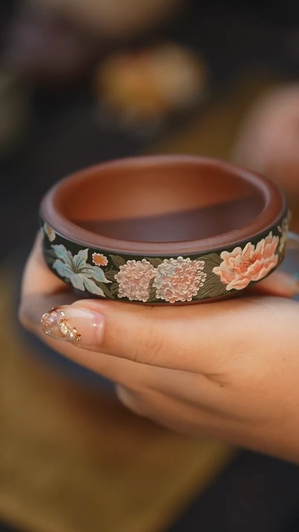 茶壶紫砂繁花主人杯