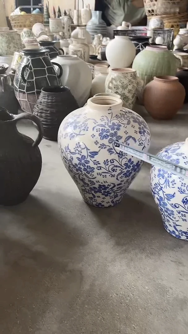 【闪购商品】陶瓷花盆高28cm内口6.5cm