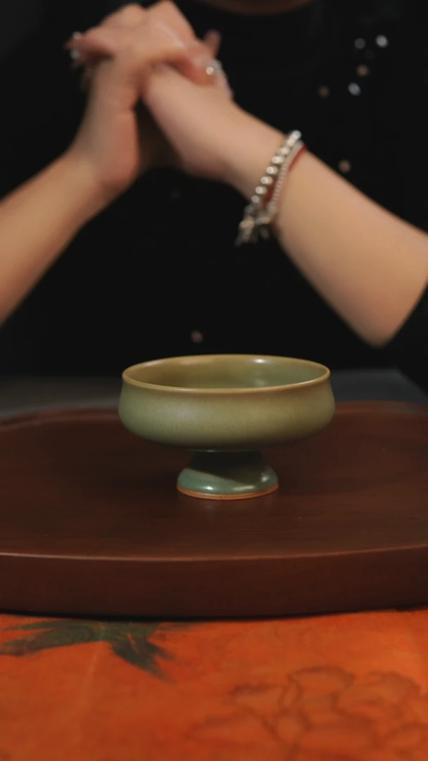 杯子玄*高足普洱 柴烧全品一级 汝州原产地原矿仿古老釉