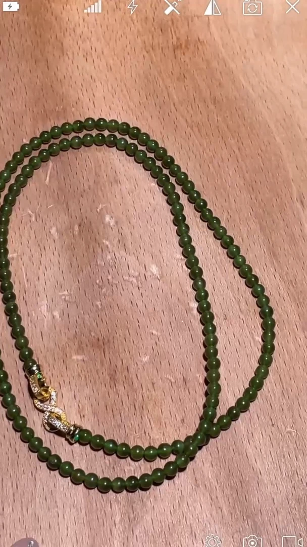 和田玉ZJ未镶嵌碧玉长串