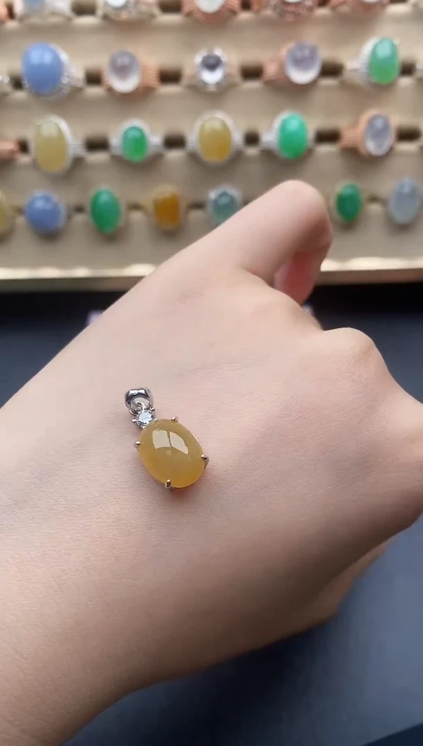 翡翠戒指银S925镶嵌一物一证一礼盒