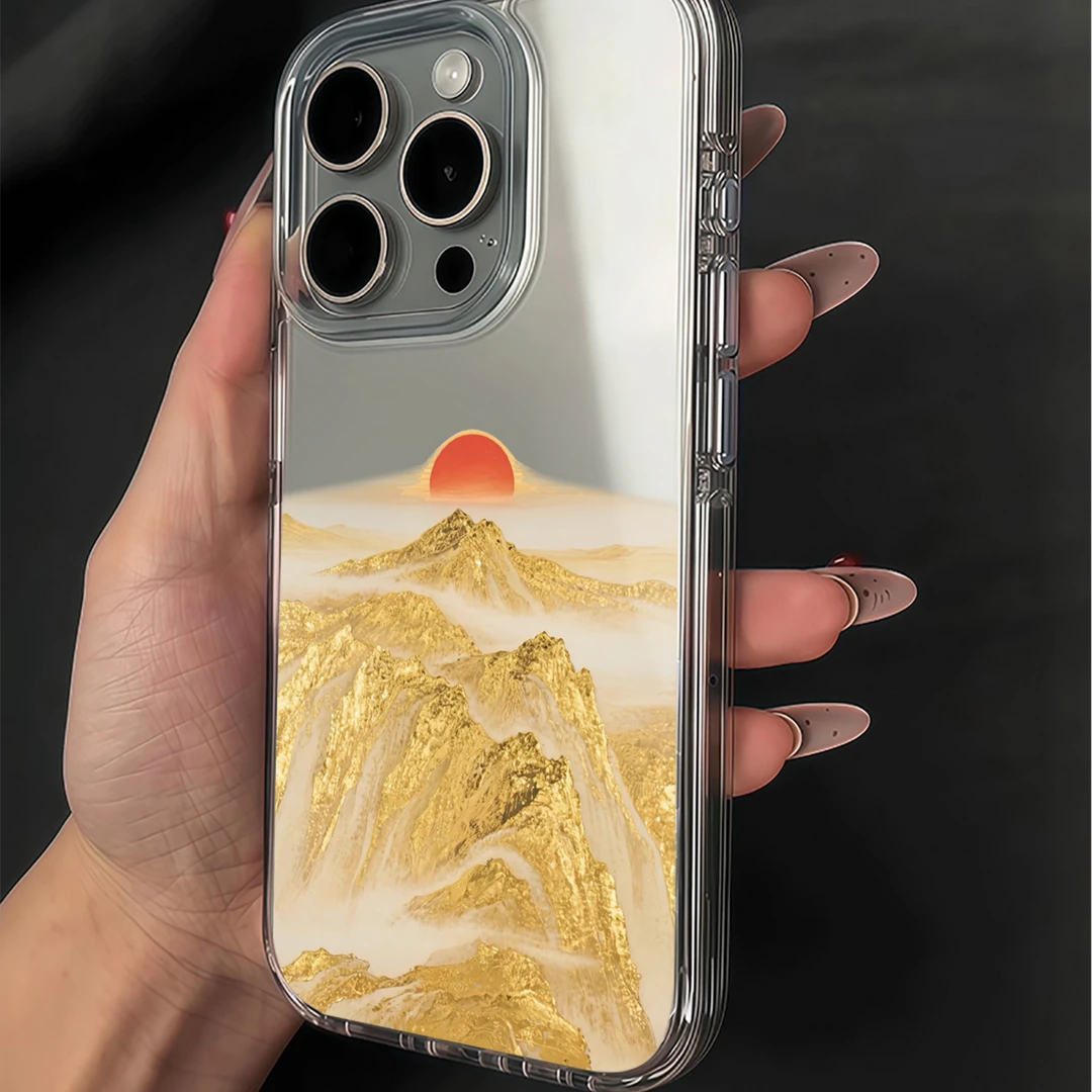 日出金山适用苹果iPhone17pro14小米15promax华为p80手机壳创意xr