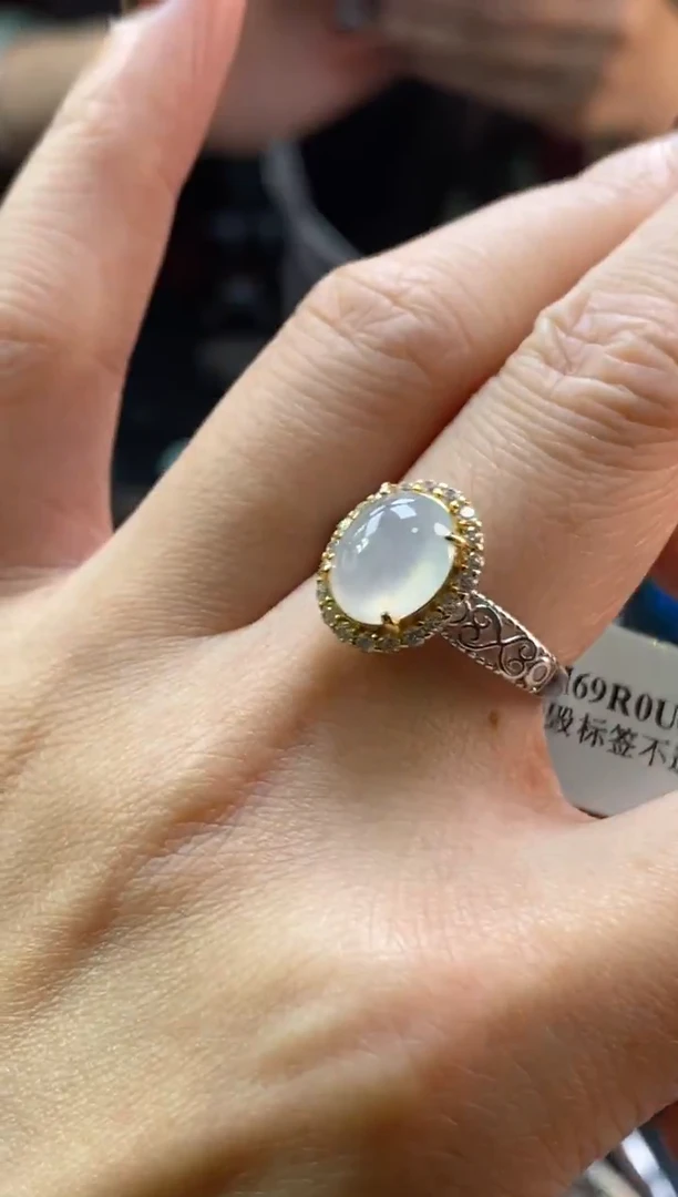 颈饰银S925镶嵌翡翠净货18451