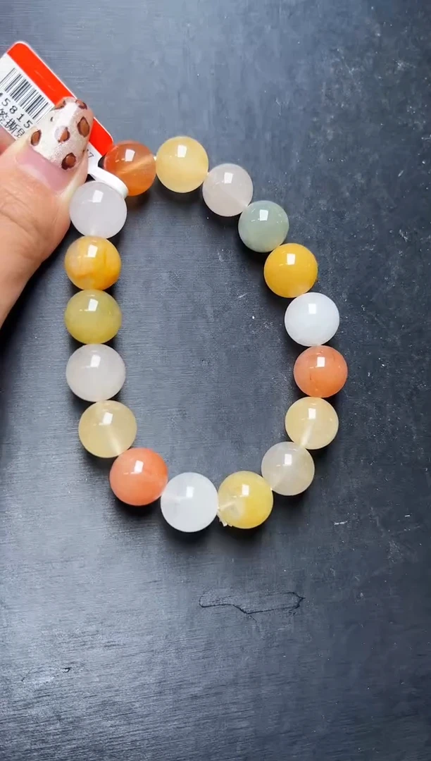 未镶嵌手链水晶彩兔毛手串12mm+