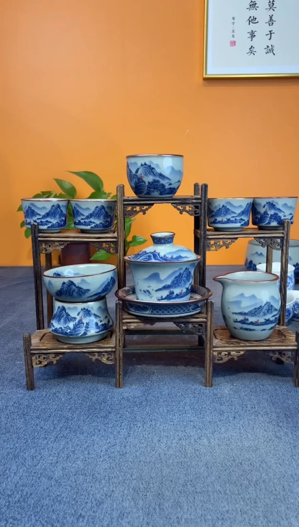 景德镇陶瓷釉下青花八件套