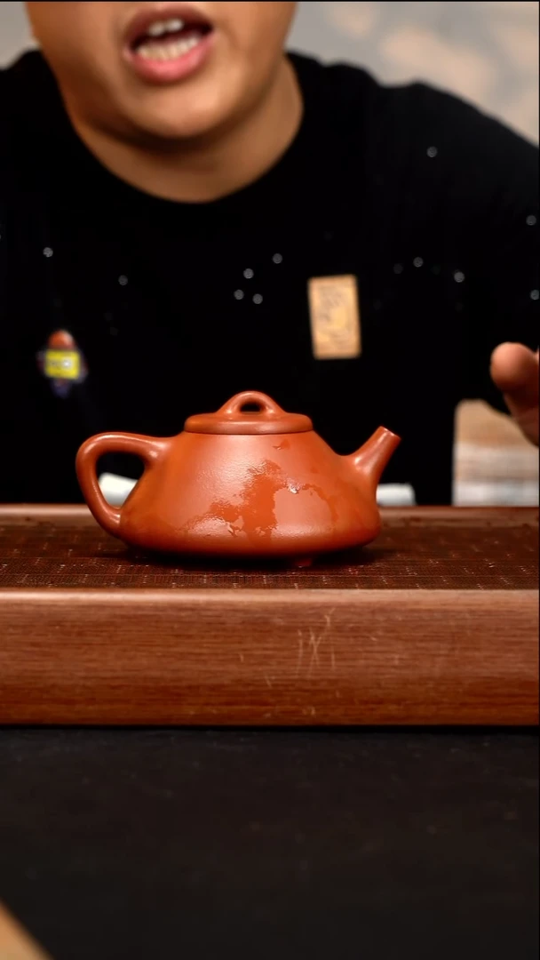 茶壶紫砂ZQ全手朱泥子冶石瓢