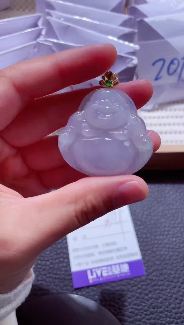 颈饰18K金镶嵌翡翠00000646