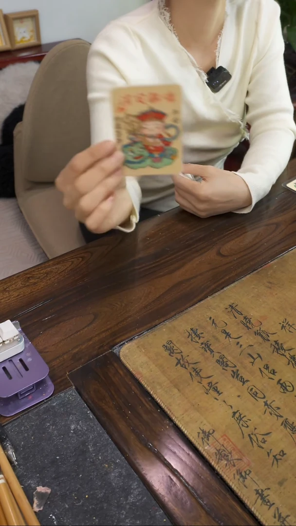 【闪购商品】装裱画纯手绘多巴胺配色一物两用小卡3