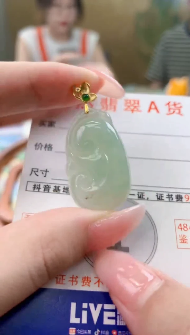 颈饰未镶嵌翡翠天然A货翡翠挂件