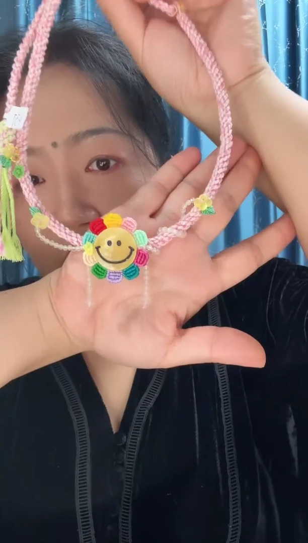 蜜蜡项链未镶嵌蜜蜡笑脸项链