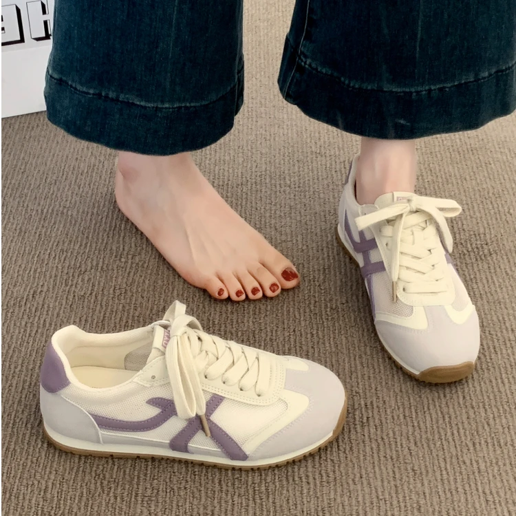 小白德训鞋子女2025新款爆款夏季超火薄底运动鞋网面透气休闲板鞋