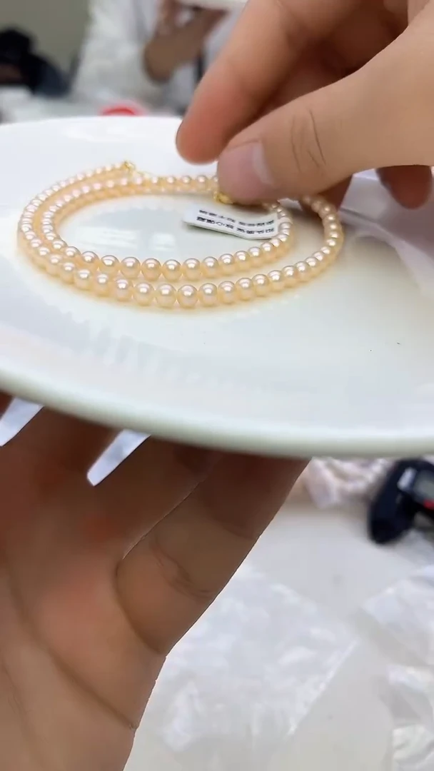 未镶嵌项链淡水珍珠中国红小米项链