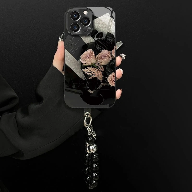 适用手机壳16pro新款华为pura70苹果13vivo手链oppo全包防摔套