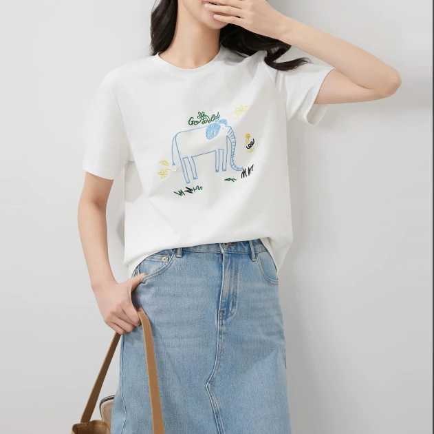 【可可心选】小象刺绣T恤，充满童趣032