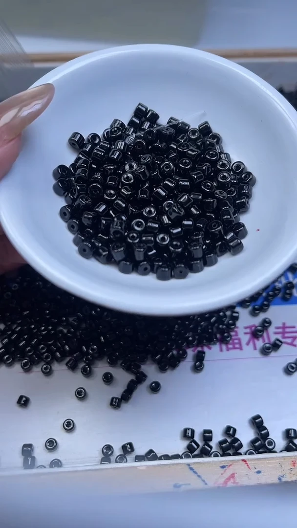 未镶嵌散珠玛瑙/玉髓A1836 黑玛瑙老型3*4mm50颗9.9元