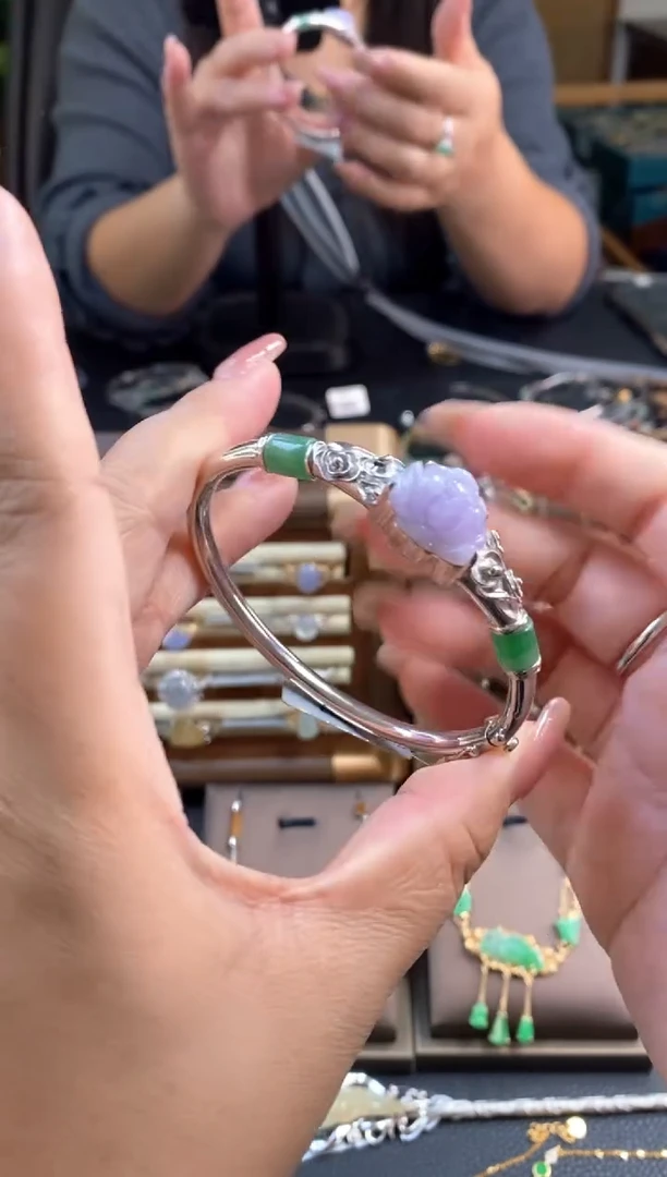 颈饰银S925镶嵌翡翠15451