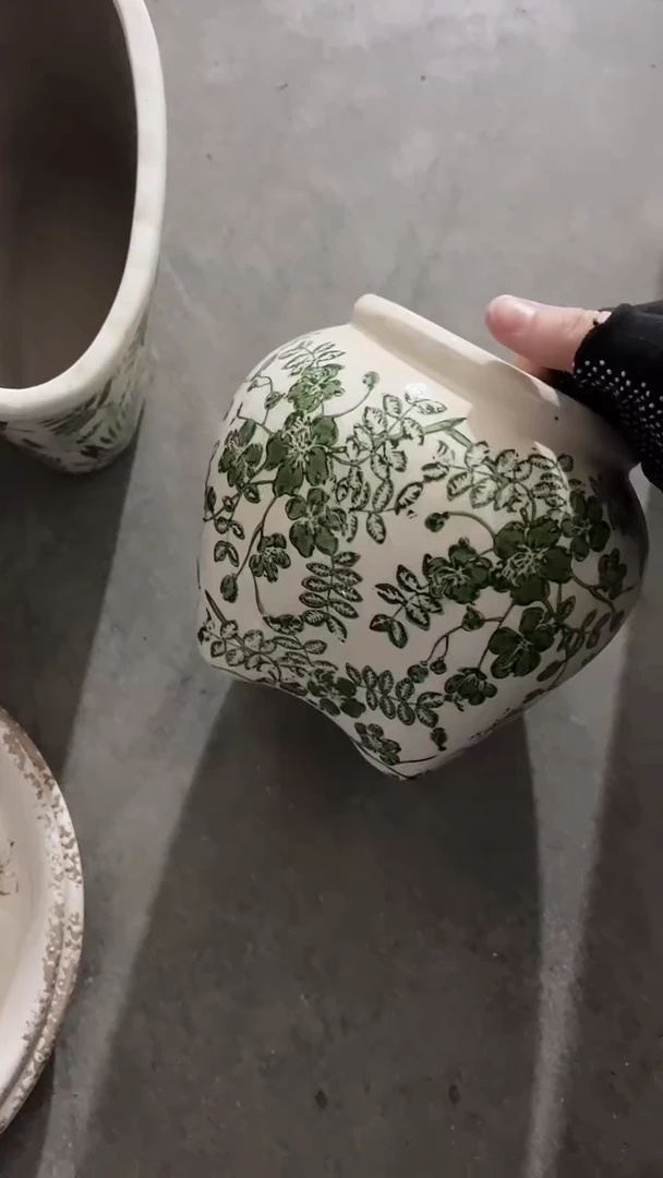 【闪购商品】陶瓷花盆高15CM内口10CM