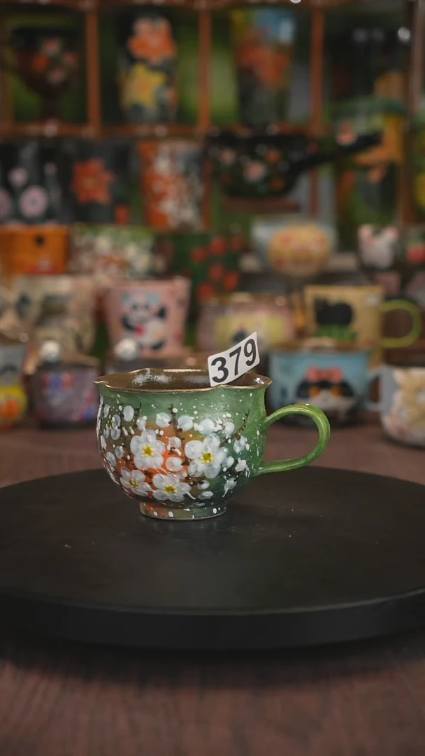 紫砂油画手绘釉下彩379