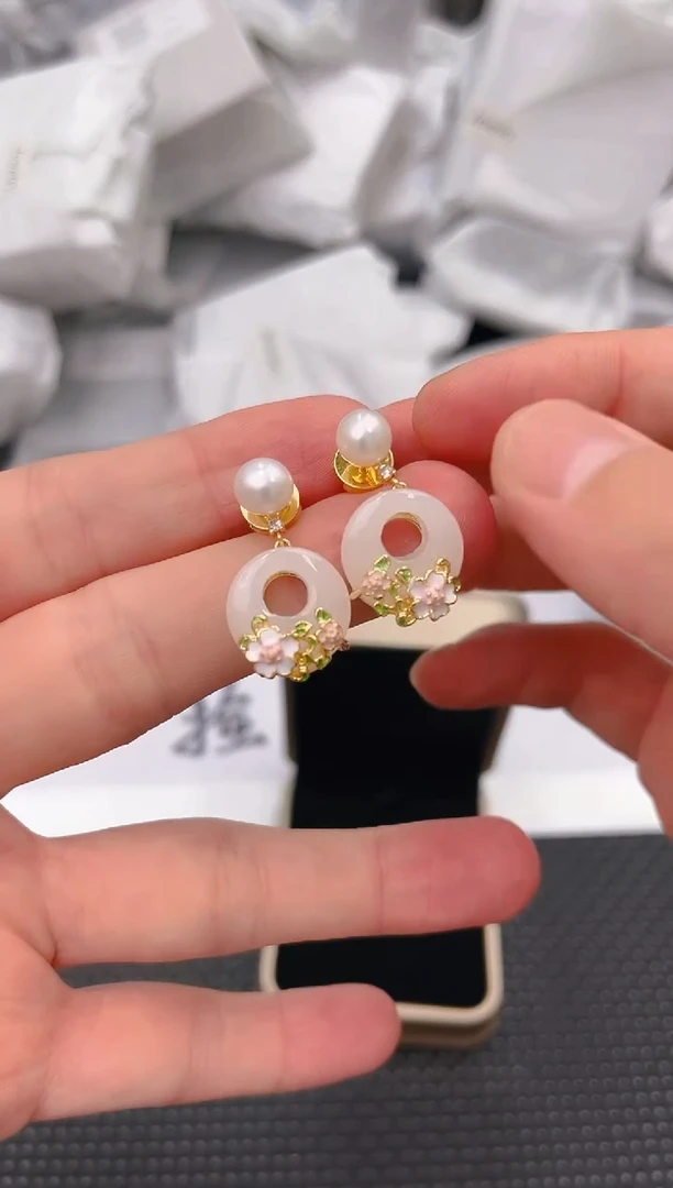 未镶嵌淡水珍珠耳饰ed1160