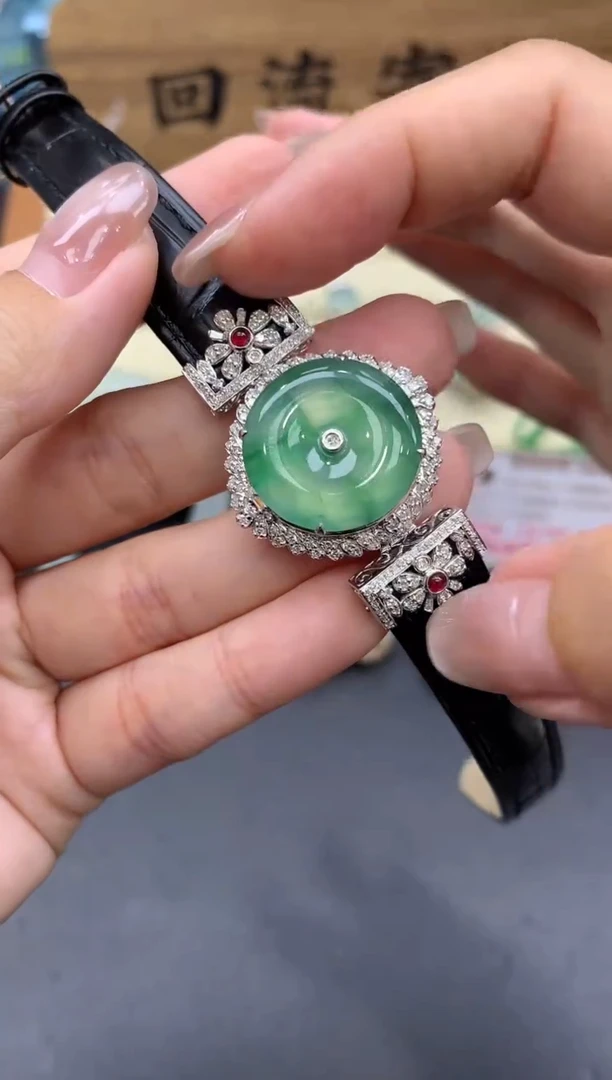 【闪购商品】翡翠手链18K金镶嵌651-中国好珍宝