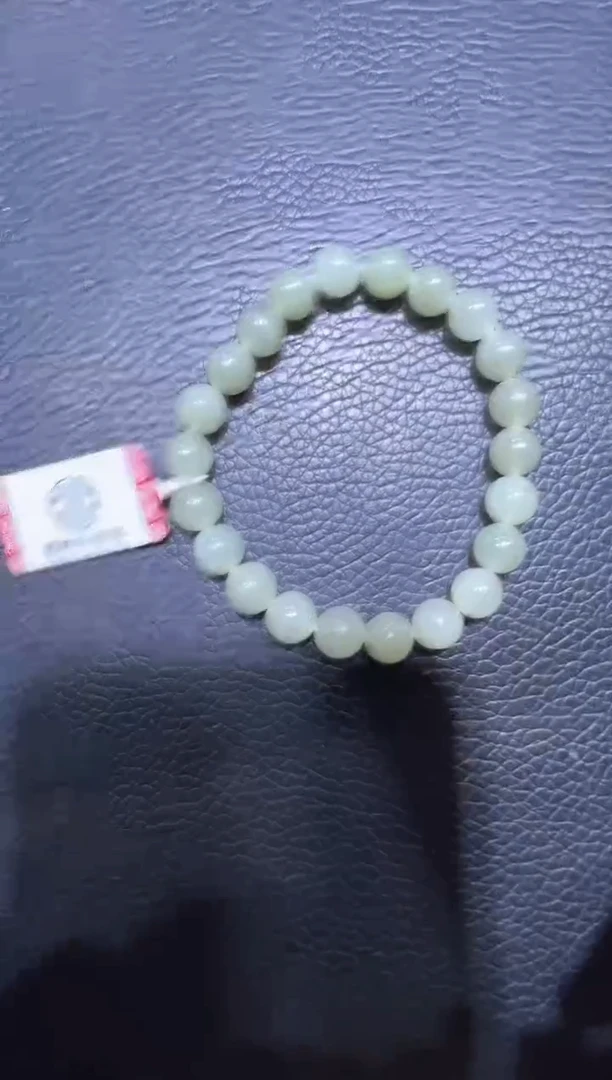 未镶嵌手串和田玉耳**左且末近矿高清白手串（产地直发）