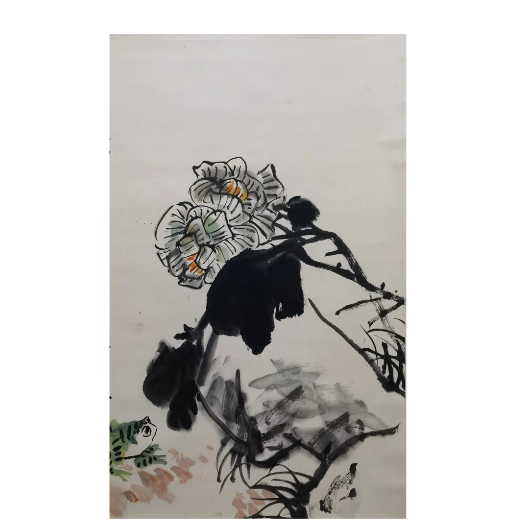 LOT.022 来然犀 蛙趣图 纸本立轴 67*45cm 699