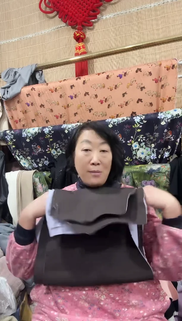 水洗羊绒后顺裤片5片咖色一单