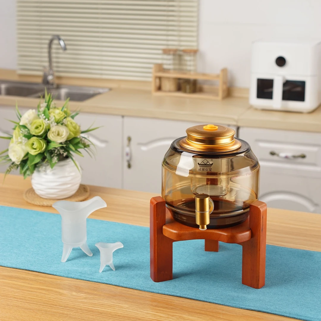 3L（装5斤酒）加厚高档高硼硅带龙头家用密封泡酒罐泡酒专用玻璃瓶