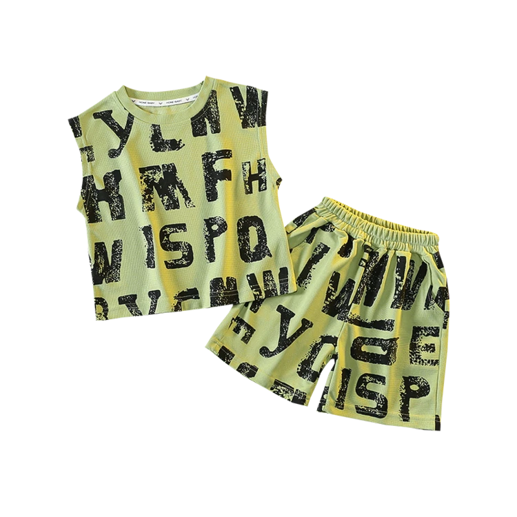 男童套装洋气宝宝女儿服衣服儿童休闲潮流童装夏季新款