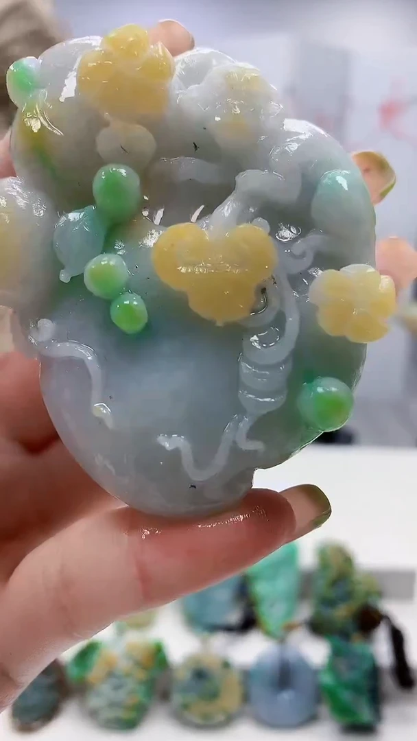未镶嵌定制翡翠4829ry-毛货挂件100