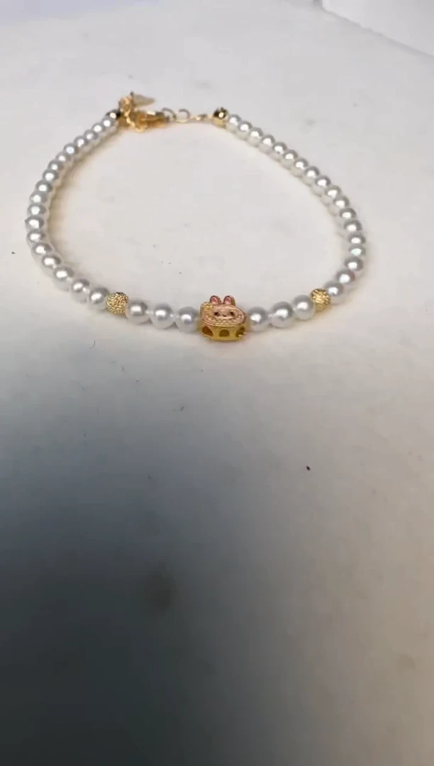 淡水珍珠手链银S925镶嵌手链