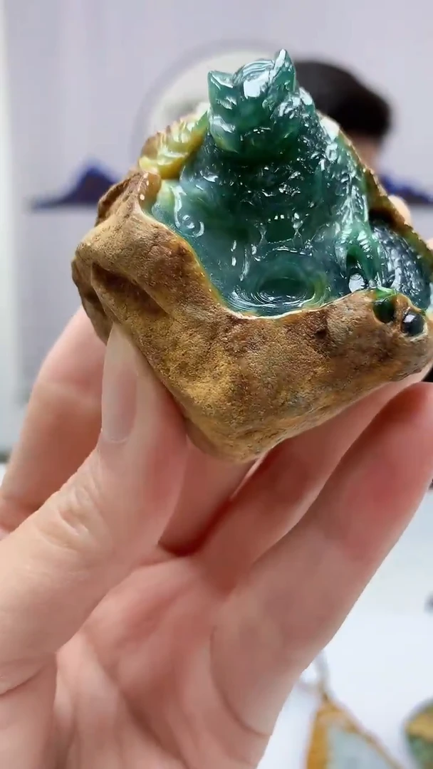 【闪购商品】定制翡翠未镶嵌4917zm-毛货挂件228