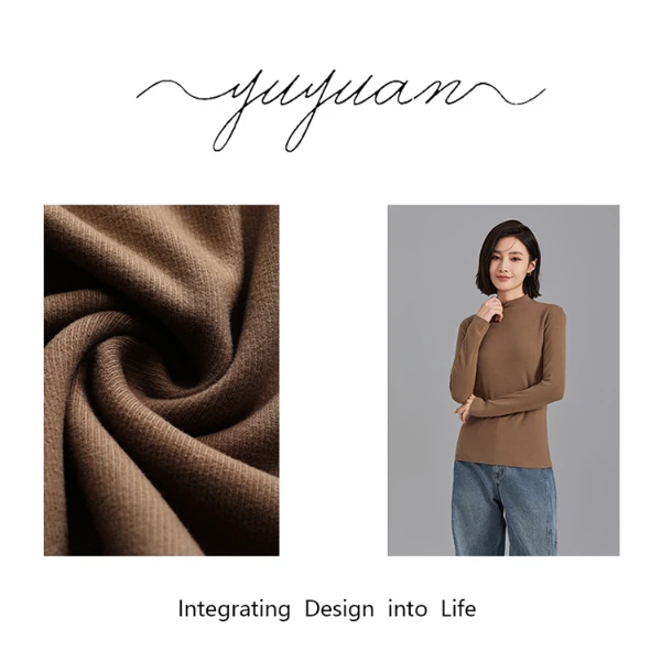 【媛宝】“小暖炉”时尚百搭长袖春季女士半高领打底-CYW102