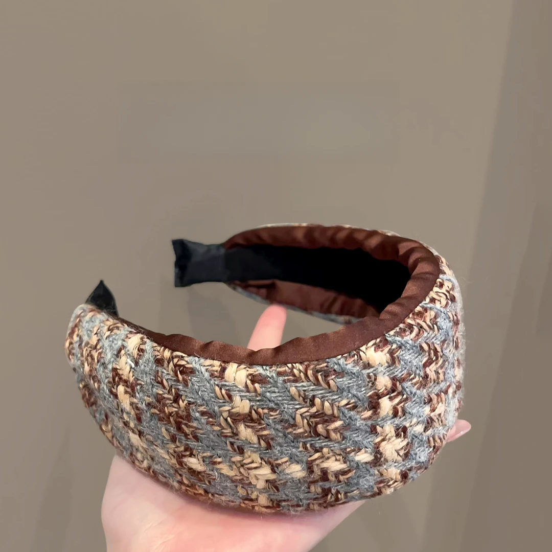 秋日小香风宽边发箍女气质高级感增高颅顶头箍发卡时尚洋气头发