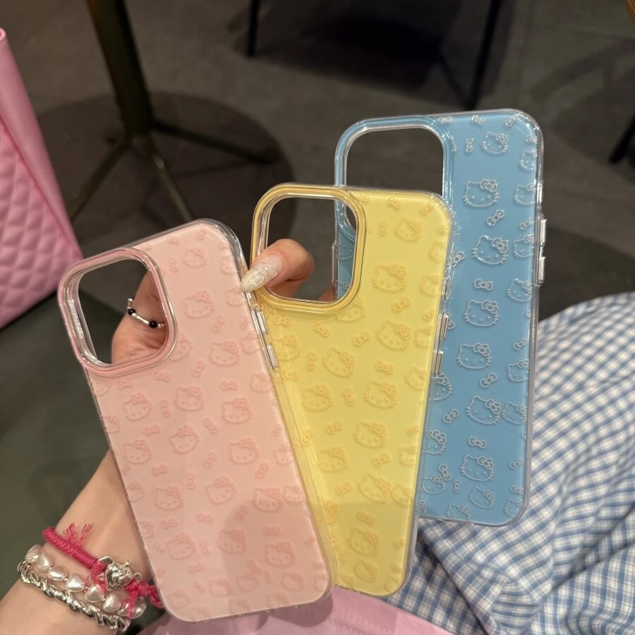 卡通满屏kt适用苹果16手机壳华为OPPO小米VIVO一加iPhone新款软壳