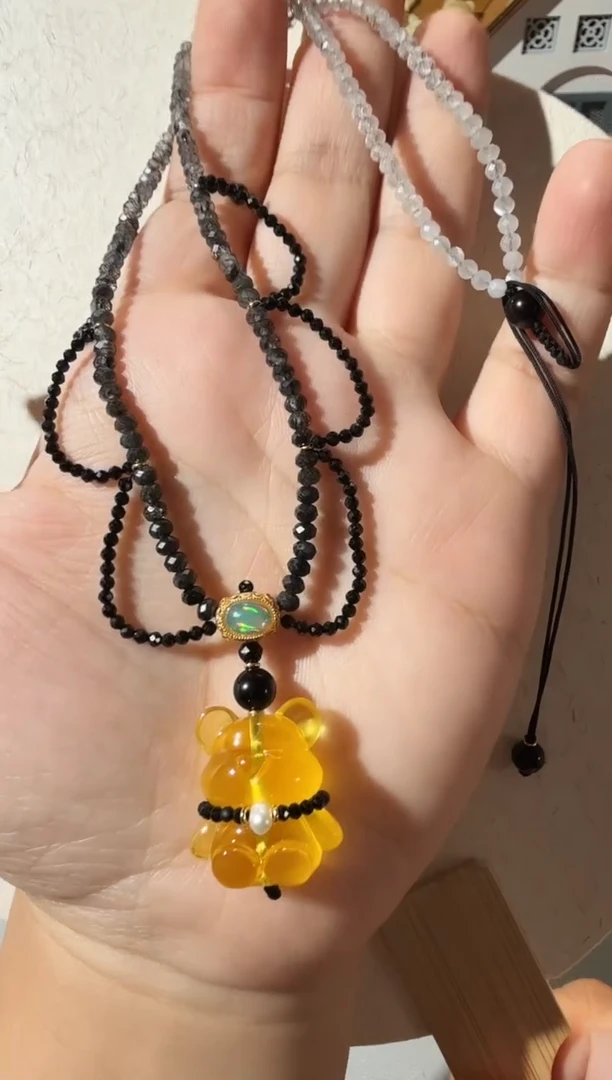 【闪购商品】蜜蜡项链未镶嵌蜜蜡小熊项链多样性发货