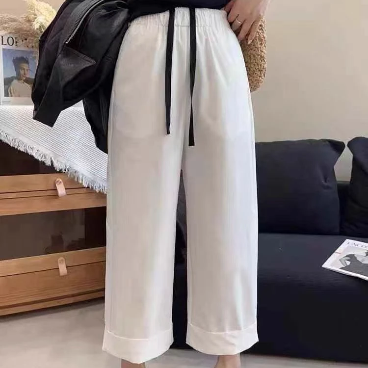 厂家福利窄版挽边直筒山本裤阔腿裤（裤长89左右）