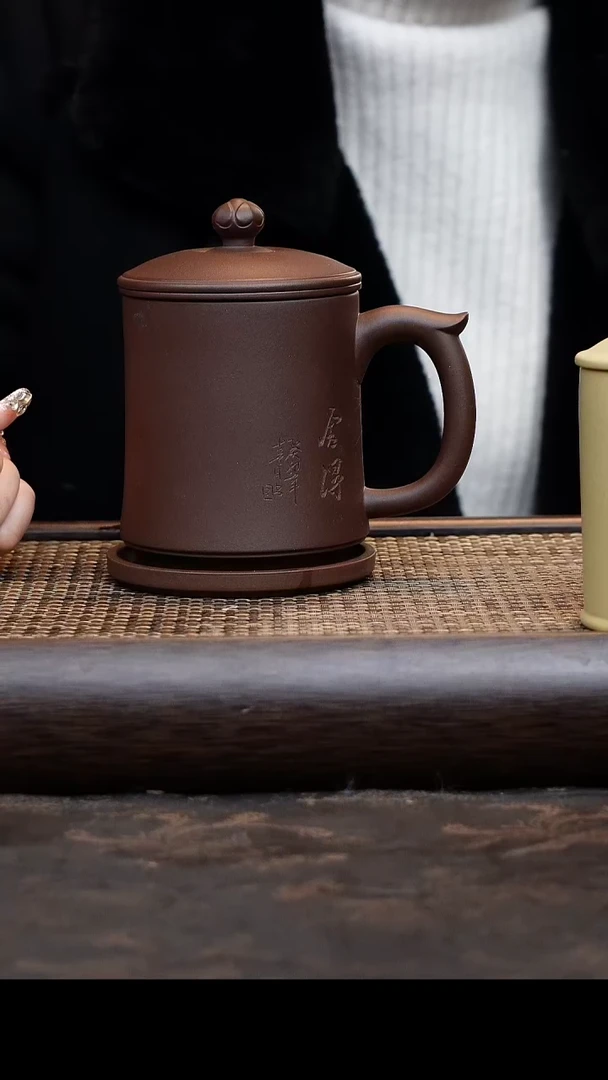 【闪购商品】紫砂茶杯四件套舍得紫泥