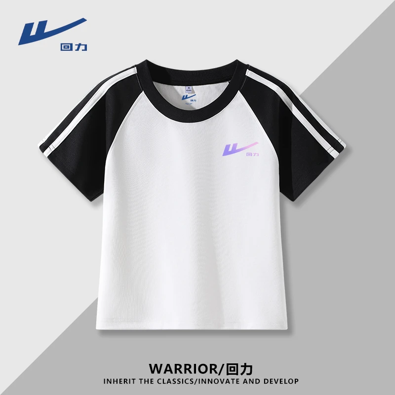 Warrior/回力网红洋气炸街女装T恤夏季女款t恤字母夏装短款短袖潮