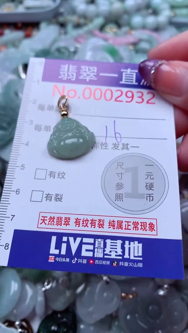 翡翠未镶嵌吊坠(不含链)2932