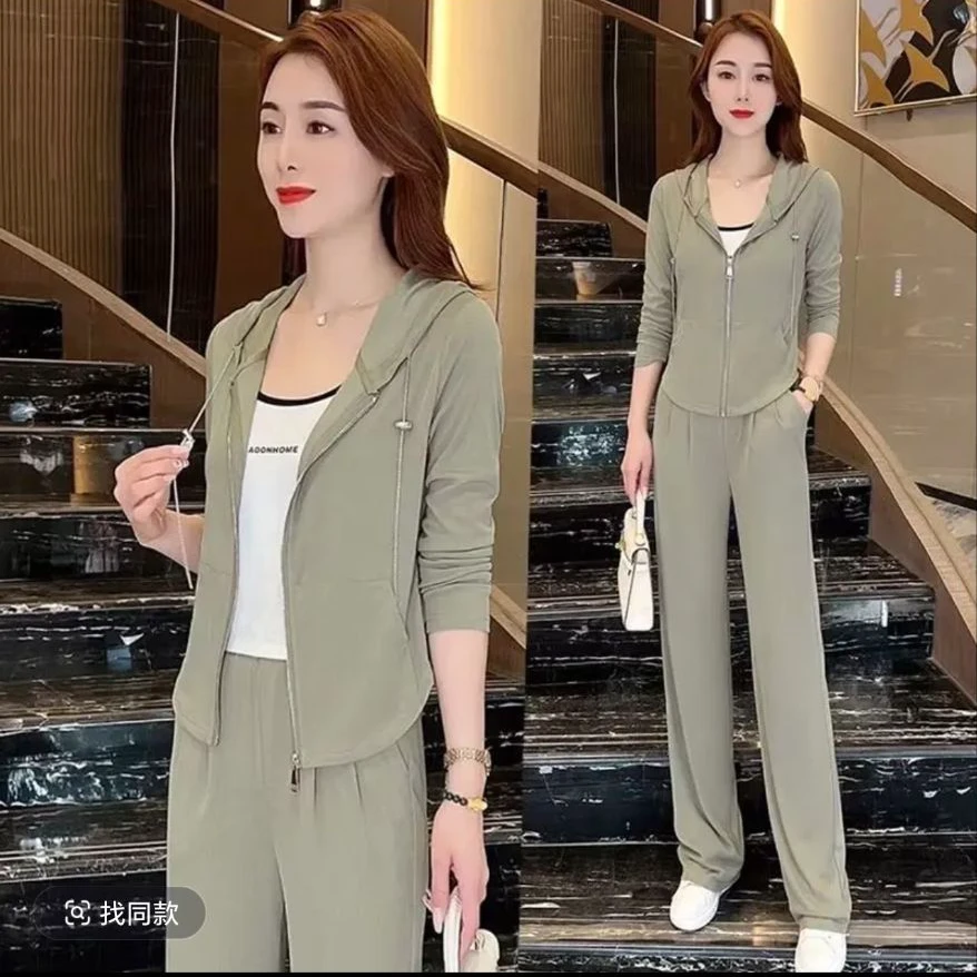301早春新款时尚名媛气质套装休闲女神范春季网红质显瘦薄款修身