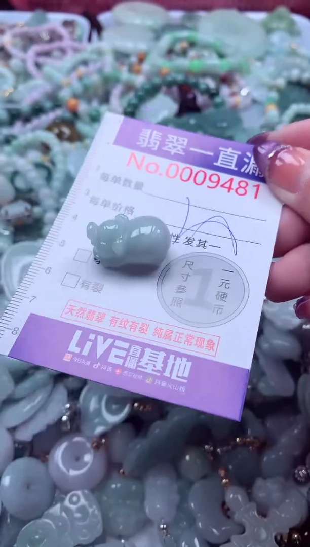 翡翠未镶嵌吊坠(不含链)9481